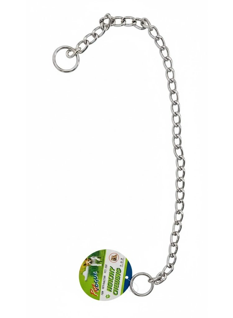 Stainless Steel Dog Chain for Large Breeds, 4mm Heavy Duty Metal Training Collar with Ring - Image 1